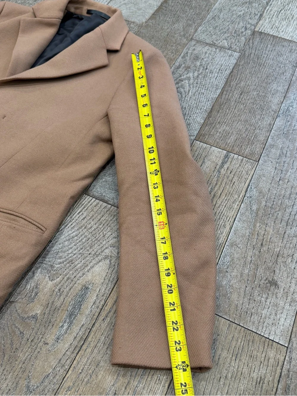 Theory Manroe Traceable Melton Wool Cashmere Overcoat Camel Men's Size S flawed